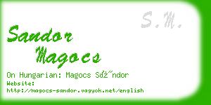 sandor magocs business card